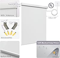 Vista 4 de Graywind Persianas enrollables opacas inteligentes compatibles con la aplicación remota Alexa Google, control de voz, persianas motorizadas