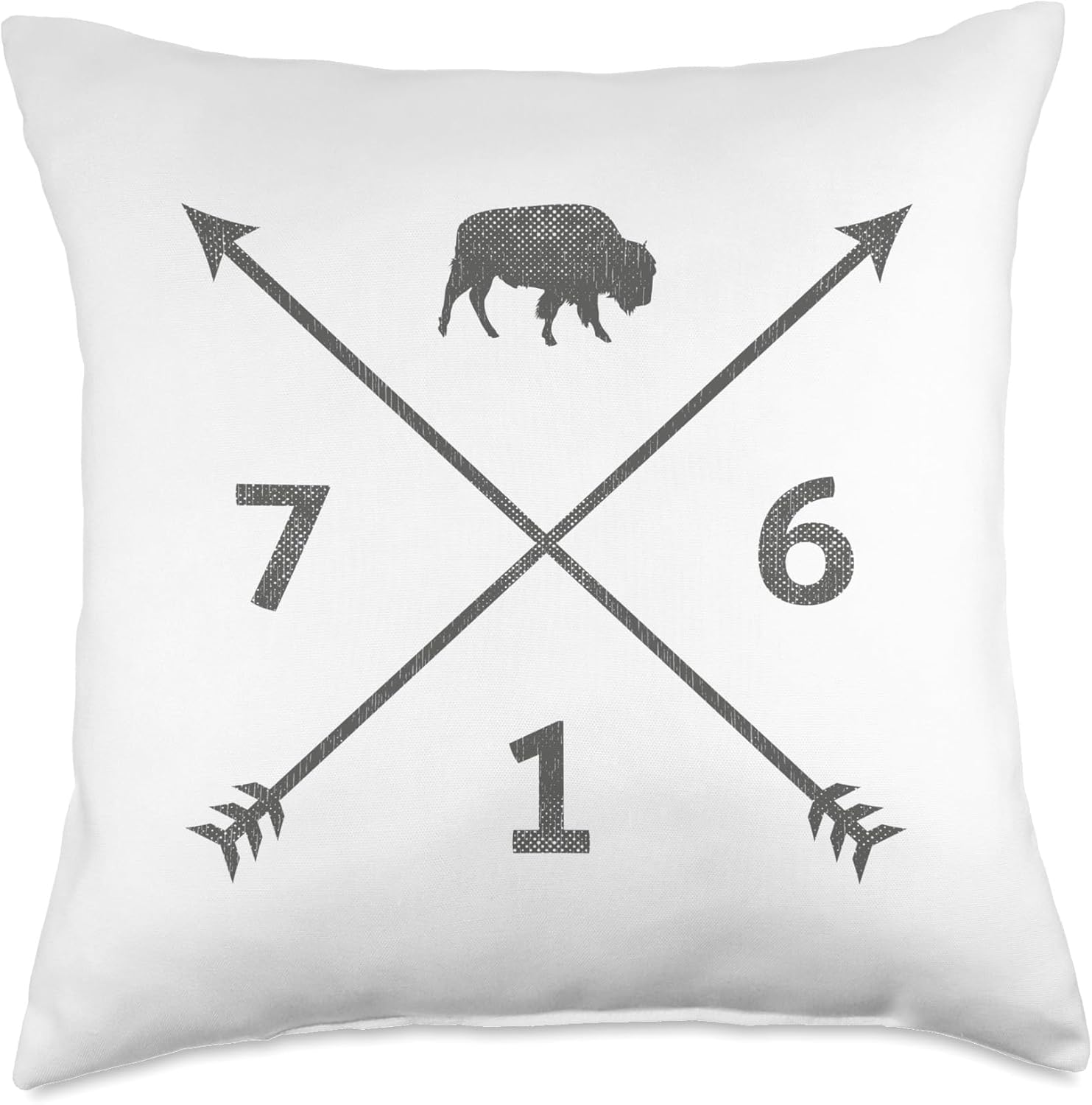 Buffalo New York BFLO WNY Area Code 716 Buffalo Throw Pillow