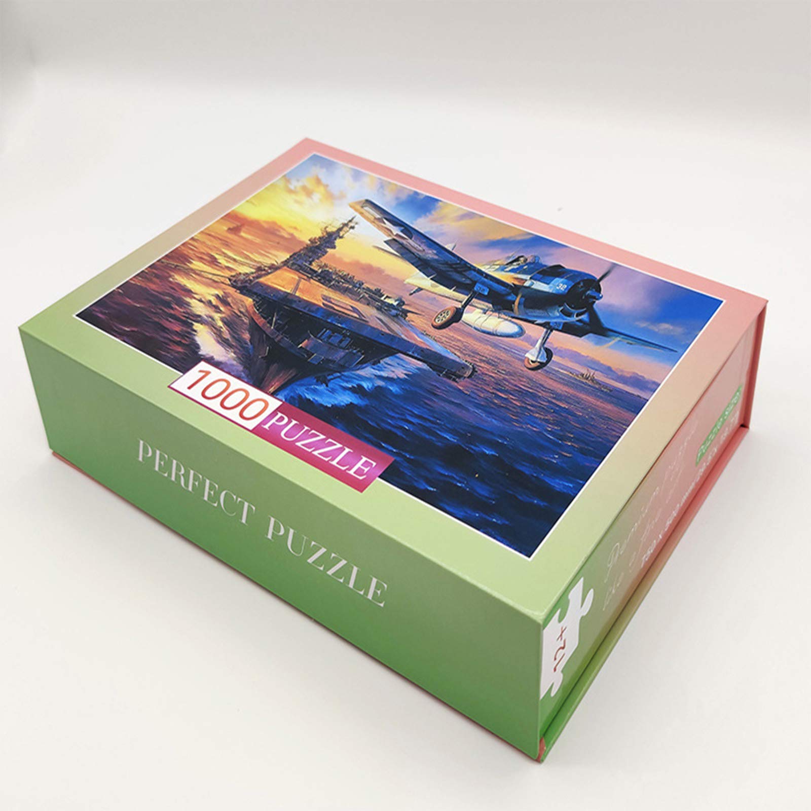 Jigsaw Puzzle 1000 Pieces - Military Warships and Fighter Plane Puzzles for Adults Teens - Relaxing Artwork Landscape Jigsaw Puzzle - Image 8