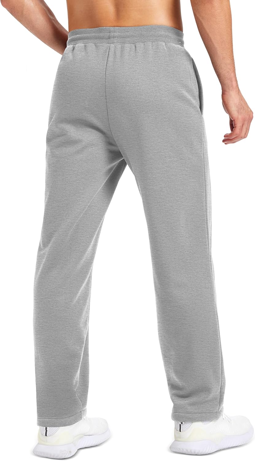 MAGCOMSEN Men's Winter Fleece Pants Sherpa Lined Sweatpants with Pockets Drawstring Lounge Running Athletic Warm Pants - Image 2