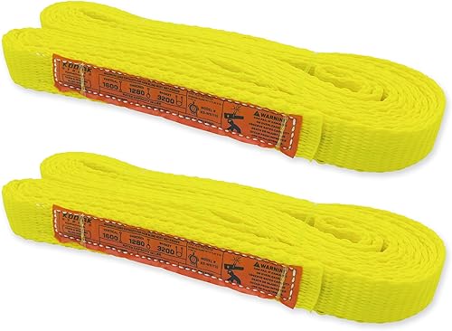 Miniatura 33 de Correa de 1 capa de correas de elevación de 1 x 4 pies, 1 paquete de correa de red resistente, aparejo móvil de remolque KODIAK STRAPS 1