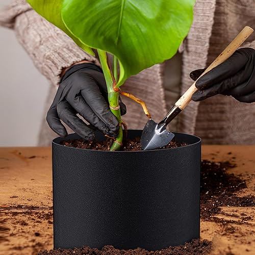 Miniatura 6 de Norme 8 macetas acuáticas para estanques, cestas de tela resistente para jardín, plantas acuáticas, pantanos, lirio de agua, loto, flor (8 x 6