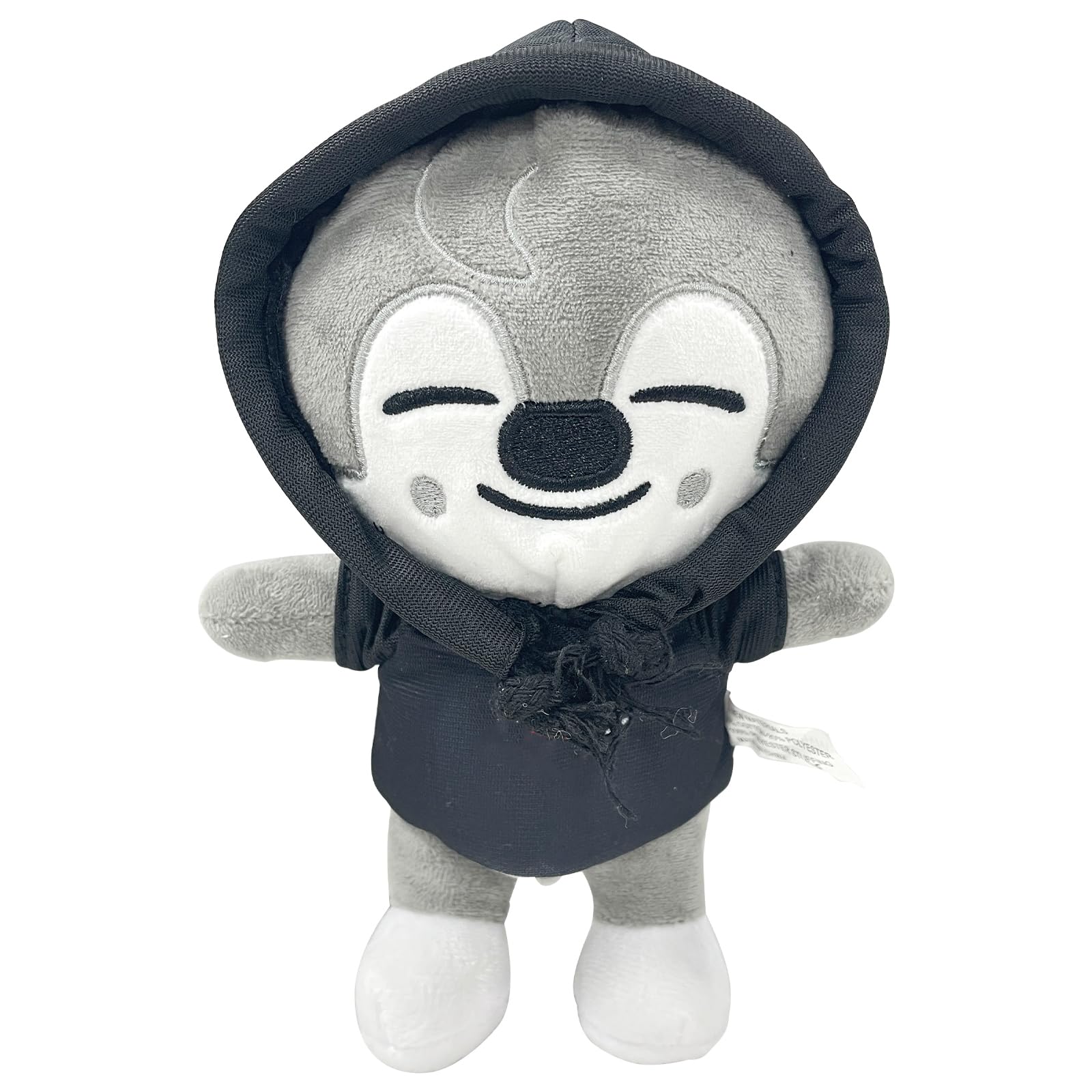 Nlsqw Cartoon Plush, Anime Plush, Cartoon Hooded Sweatshirt Husky Cute Plush- Doll, Gray Wolf Plush Toy, Anime Merch