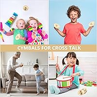 Vista 6 de 2 platillos de dedo instrumento de percusión platillos de dedo de metal platillos de dedo de plata para jugar