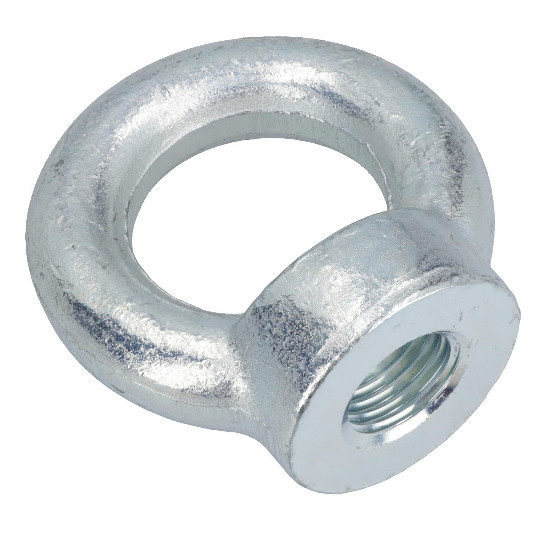 Cierre de tuerca de ojo de elevación de 24 mm, rosca hembra interna, chapado en zinc, 50 mm de diámetro, 4 piezas