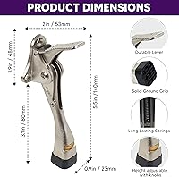 Vista 7 de HOME&I Easy Pedal Kick Down Door Stop Stopper Easy Step Door Kick Doorstop,Premium Quality,Height-Adjustable Rubber Foot,4 Inch