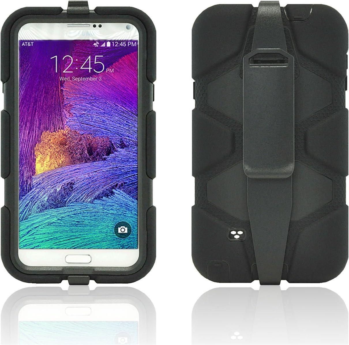 Galaxy Note 4 Case, LiViTech(TM) Survivor Military Defender Duty Series Case & Holster for Samsung Galaxy Note 4 SM-N910 (Black)