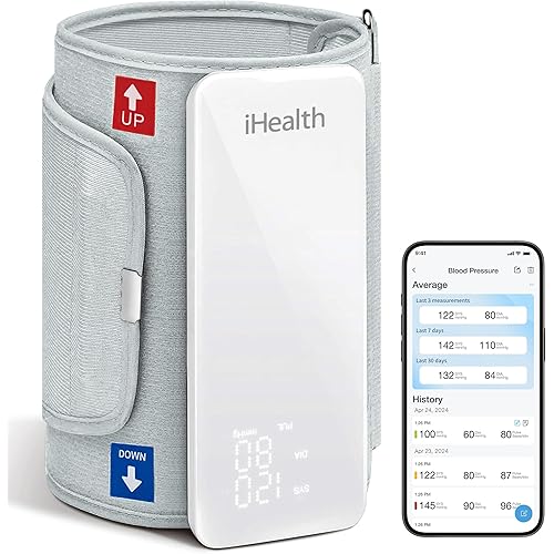 iHealth Neo Wireless Blood Pressure Monitor, Upper Arm Cuff, Bluetooth Blood Pressure Machine, Ultra-Thin & Portable, App-Enabled for iOS & Android
