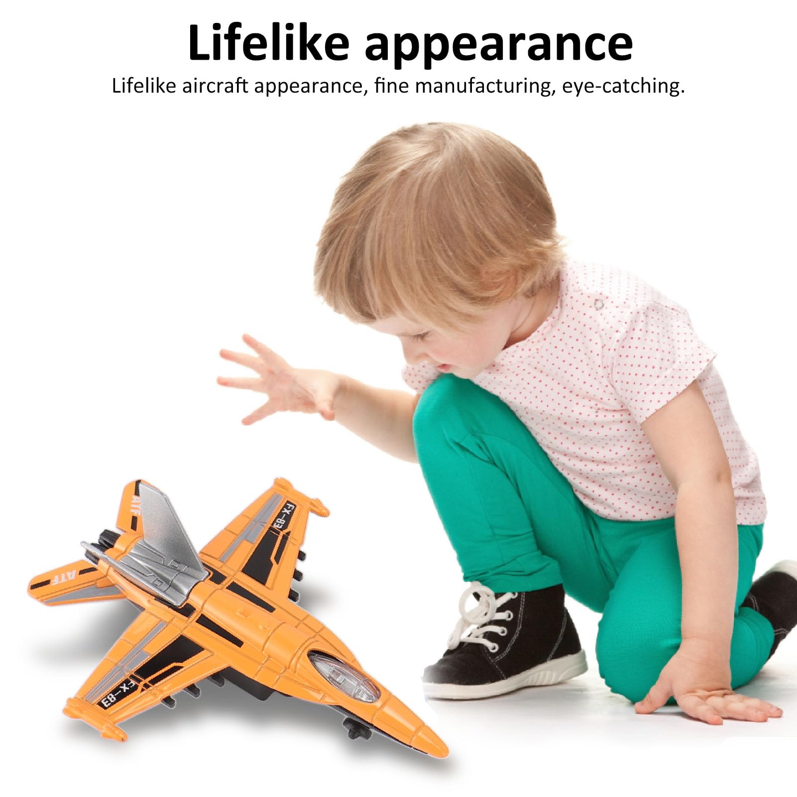 Pilipane Modello da combattimento Lifelese squisito Jet Modello interattivo Fun Fun Airplane Aereo Metal Airplane Statue per bambini piccoli
