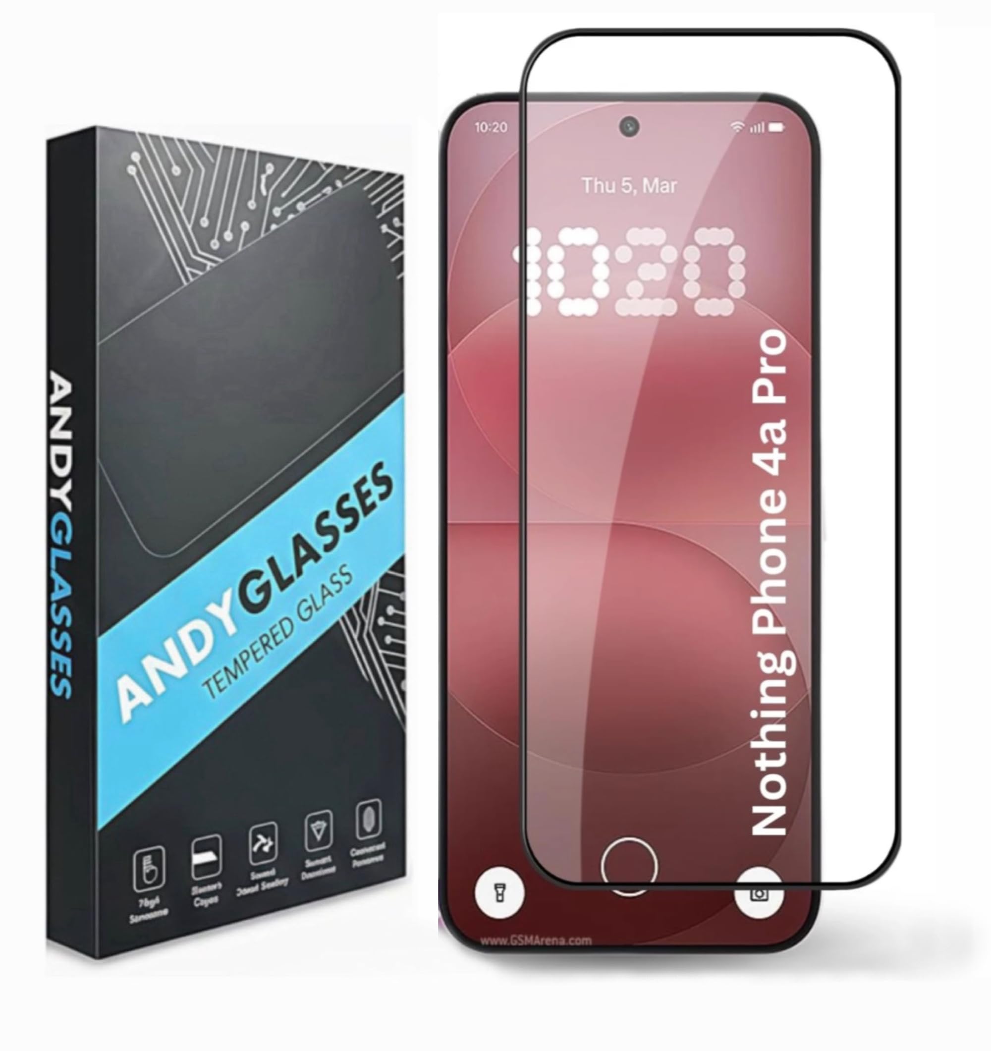 Tempered Glass Screen Protector Compatible For Nothing Phone 4A Pro 5G (Black) Edge To Edge Full Screen Coverage With Easy Installation Kit,Pack Of 1-picture-21