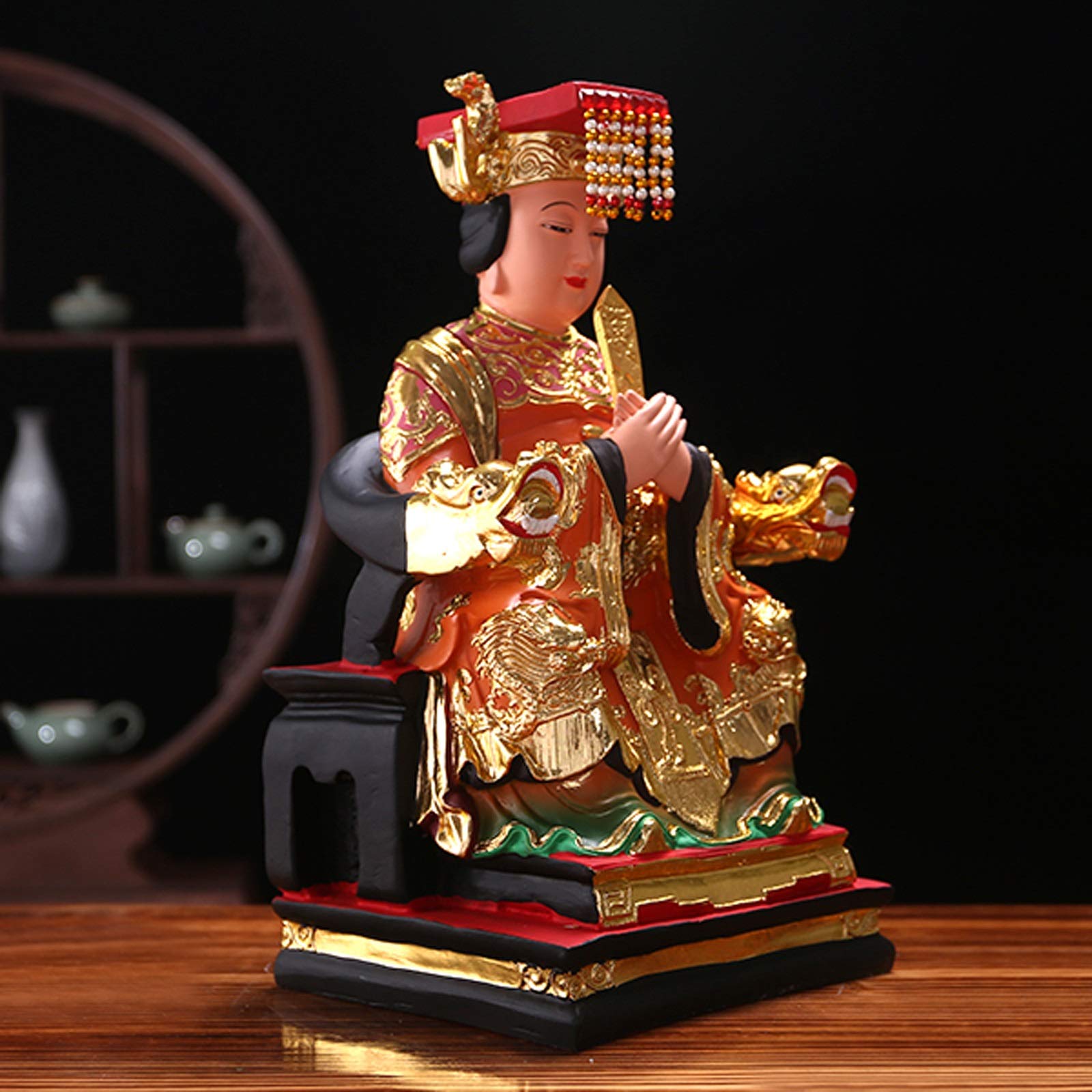 Mini estatua for el hogar, oficina, automóvil, decoración de mesa, esculturas decorativas coleccionables, estatuas de Buda, estatua de Buda, figura coleccionable atractiva y serena, Feng Shui chino, d
