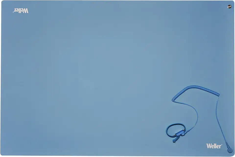 Weller T0051403699 Antistatic ESD Premium Work Station Soldering Mat Set, 900 x 600 mm, Blue Soldering Mat Set