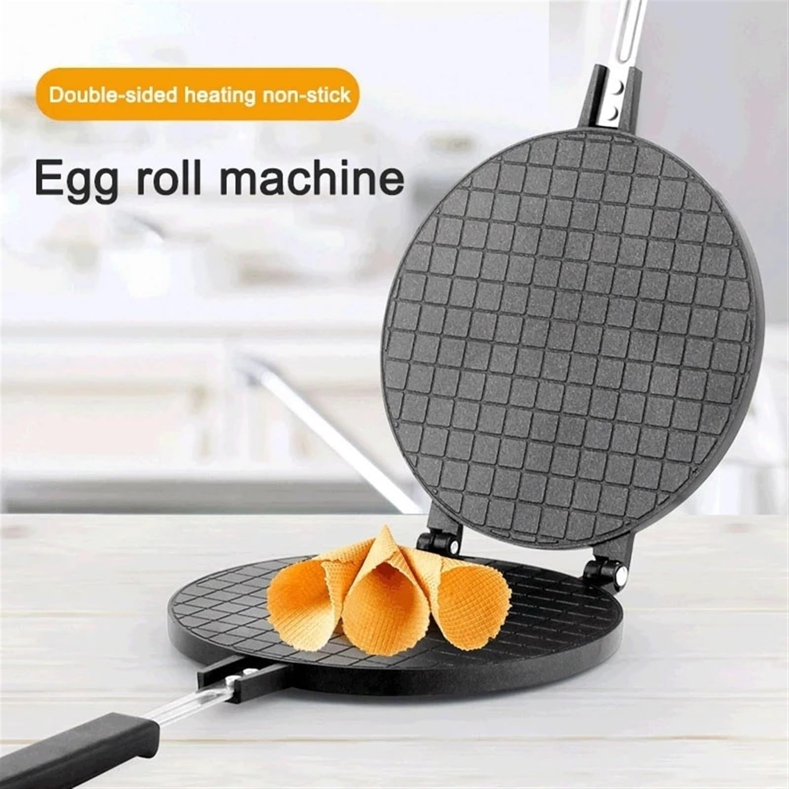 Freidoras, Rollo de Huevo for Hacer gofres, Molde Antiadherente for Pasteles, Utensilios for Hornear en casa, Mini Herramienta Cono Helado DIY, repostería for, Suministros Cocina(17cm)