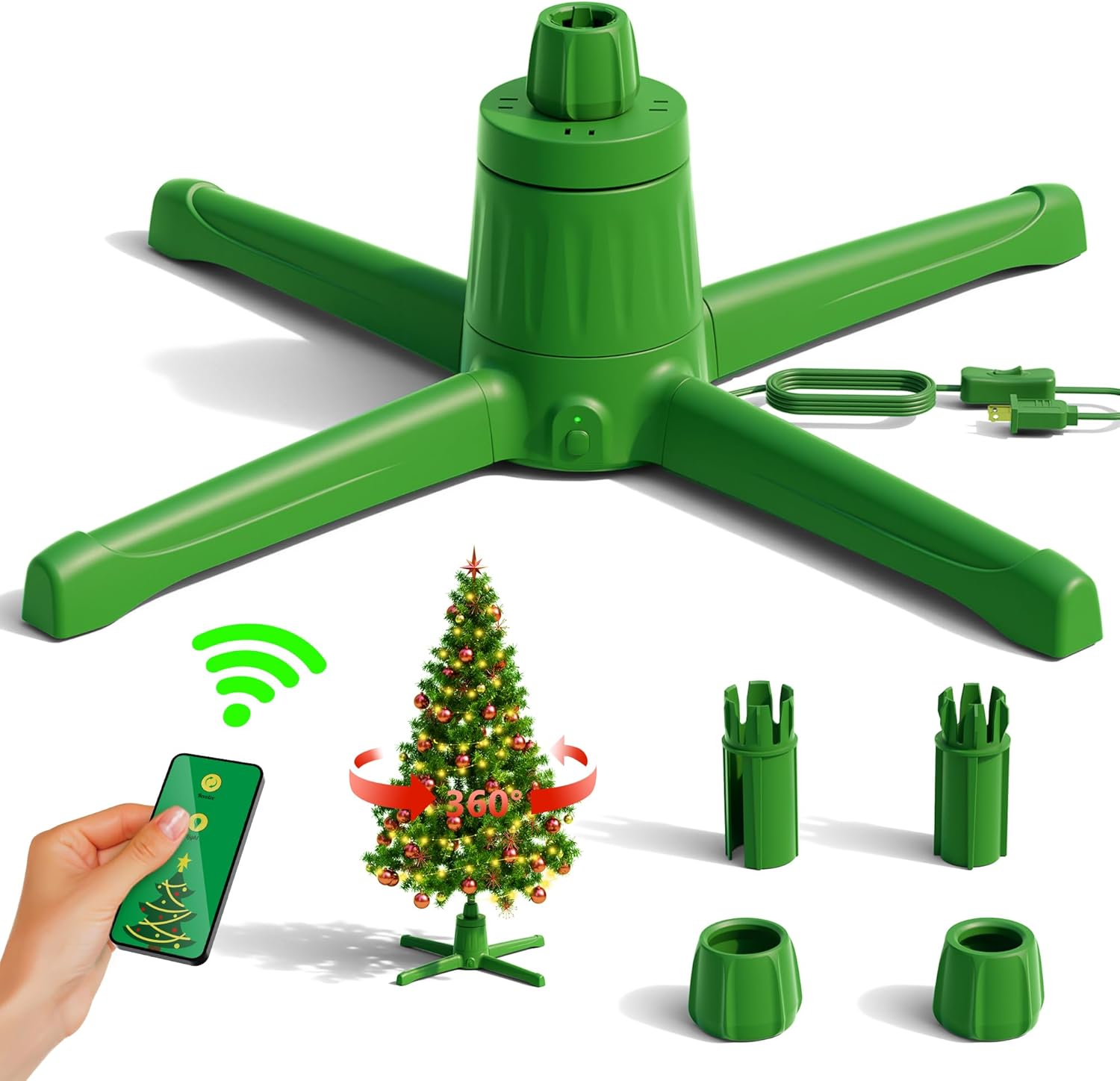 HOPOCO 360 Degree Rotating Christmas Tree Stand for 6ft 7
