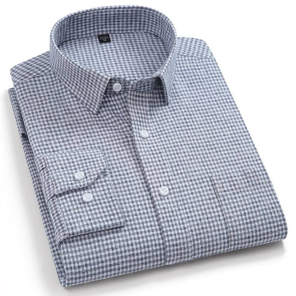Camicia In Cotone A Maniche Lunghe Da Uomo,Camicia Casual A Maniche Lunghe Da Uomo, Camicie Di Flanella Scozzesi Casual Da Uomo Camicie Casual Con Tasca Sul Petto, Manica Lunga, Bottoni, Vestibilit