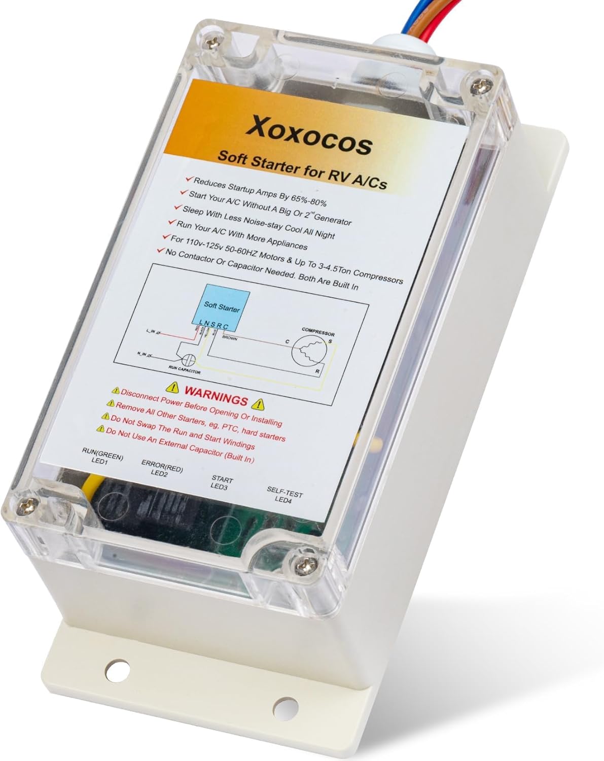 Soft Start for RV Air Conditioner | 65% Lower Startup Current | 2200W Generator Compatible | Easy Install & 1-Year Warranty‌