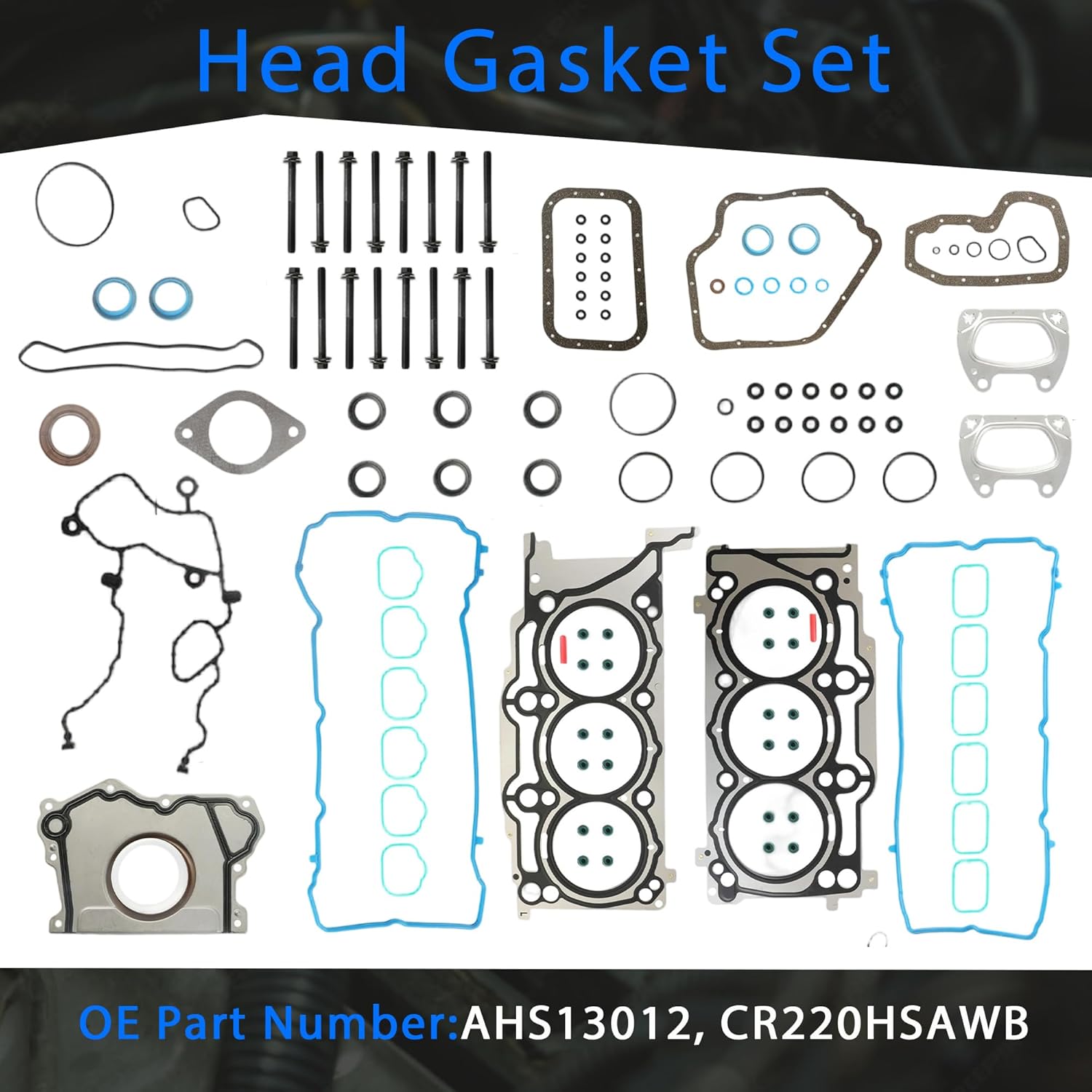 3.6 Engine Rebuild Kit Timing Chain Kit Head Gasket Set Valve Lifter Rocker Arm Water & Oil Pump Fit For Jeep Chrysler Dodge Ram 3.6L 2011-2016 926-235 5184498AI 68252670AB 5184352AF 5184296AH