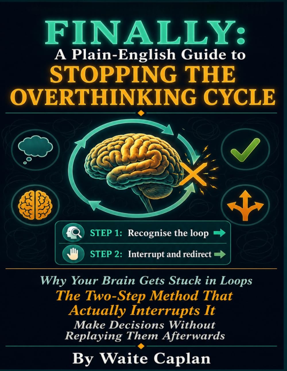 FINALLY: A Plain-English Guide to Stopping the Overthinking Cycle: Why Your Brain Gets Stuck in Loops, the Two-Step Method That Actually Interrupts It, and a Practical System for Making Decisions.