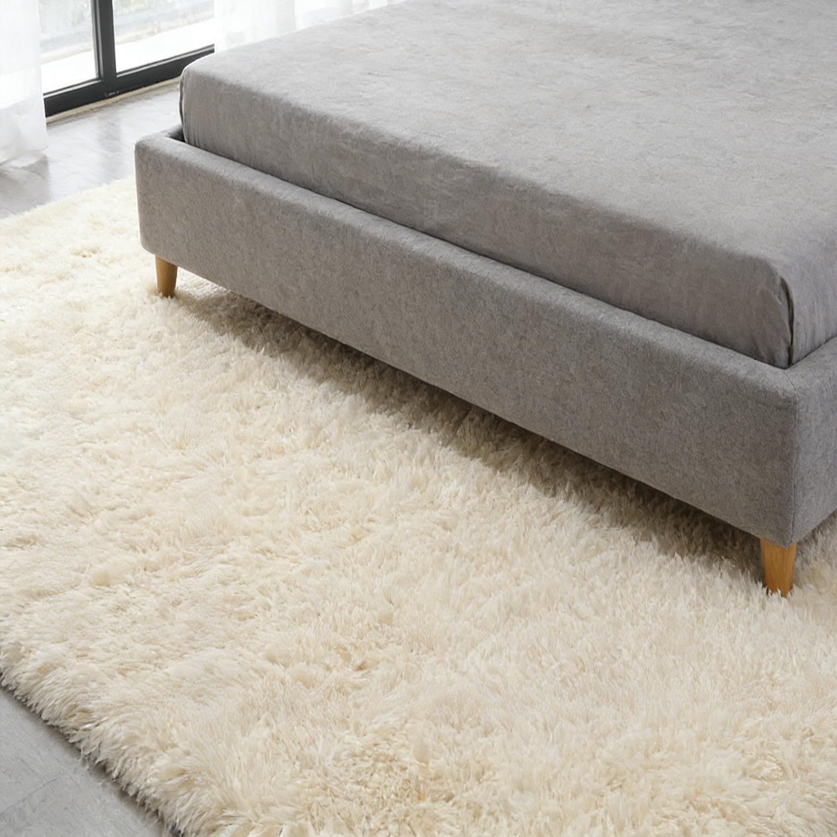 Tapis de chambre 135x195 cm doux résistant à la saleté