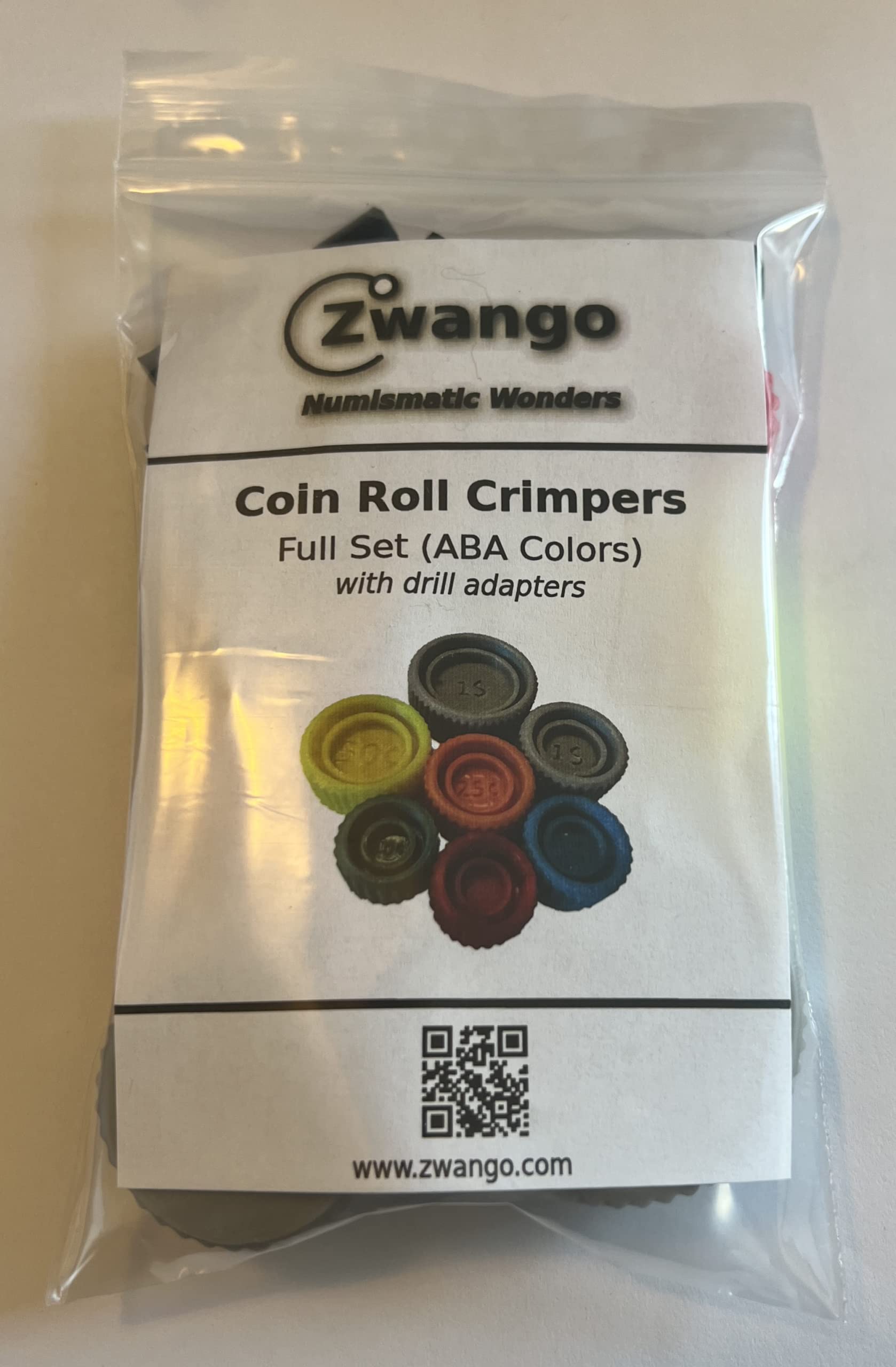 Coin Roll Crimper Tool With Drill Adapter – Make Tight Bank-Style Rolls For US Coins (ABA Colors)