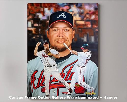 Miniatura 6 de Atlanta Braves 3rd Base Chipper Jones MLB Baseball Player HOF Hall of Fame Art Print 1AM3 CHOICES 8x10-40x50