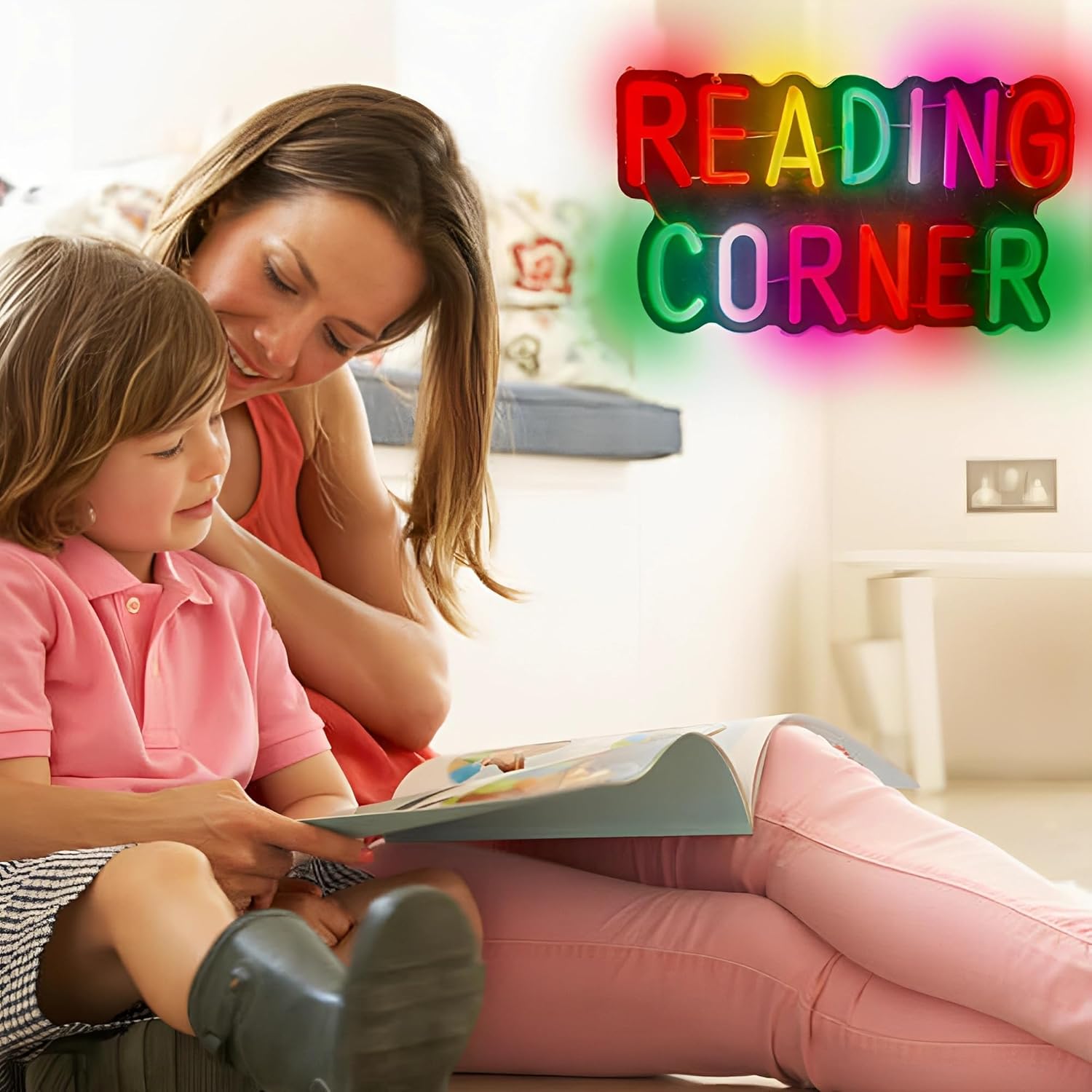 Reading Corner Neon Sign,Classroom Read Books Neon Light for Library,Classroom,Bedroom Study Room Home Book Club Decor Gifts - Image 5