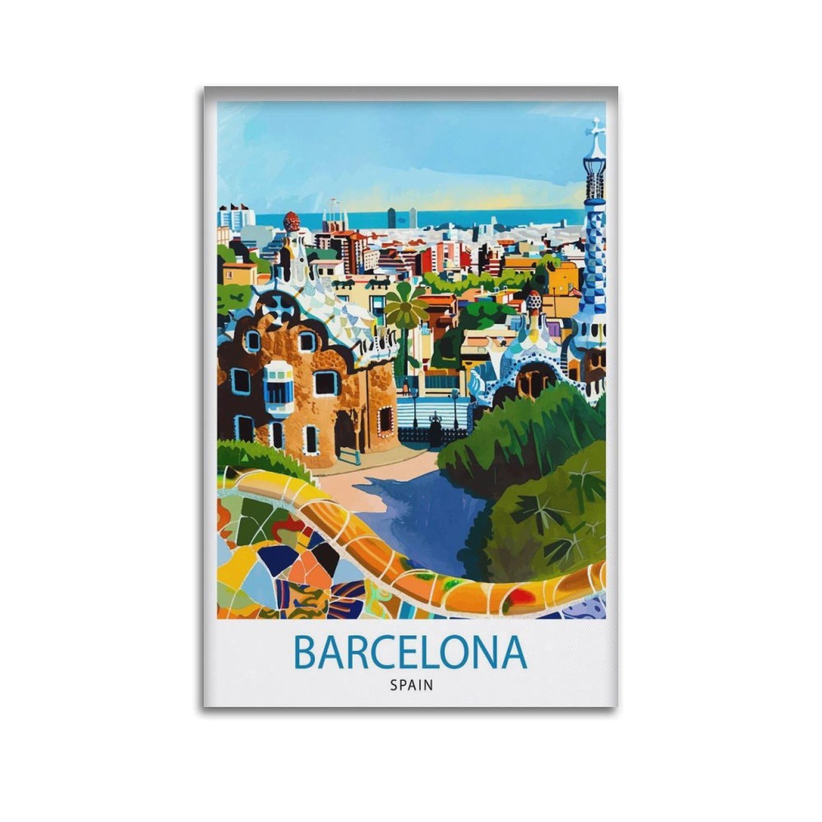 xiaoxiaoshen Barcelona Spain Travel_7 Canvas Poster Wall Art Prints Room Aesthetic Murals Bedroom And Living Decorations 16x24inch(40x60cm)