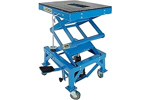 300lbs Hydraulic Motorcycle Scissor Lift, Heavy Duty Motorcycle Scissor Jack, Hydraulic Center...