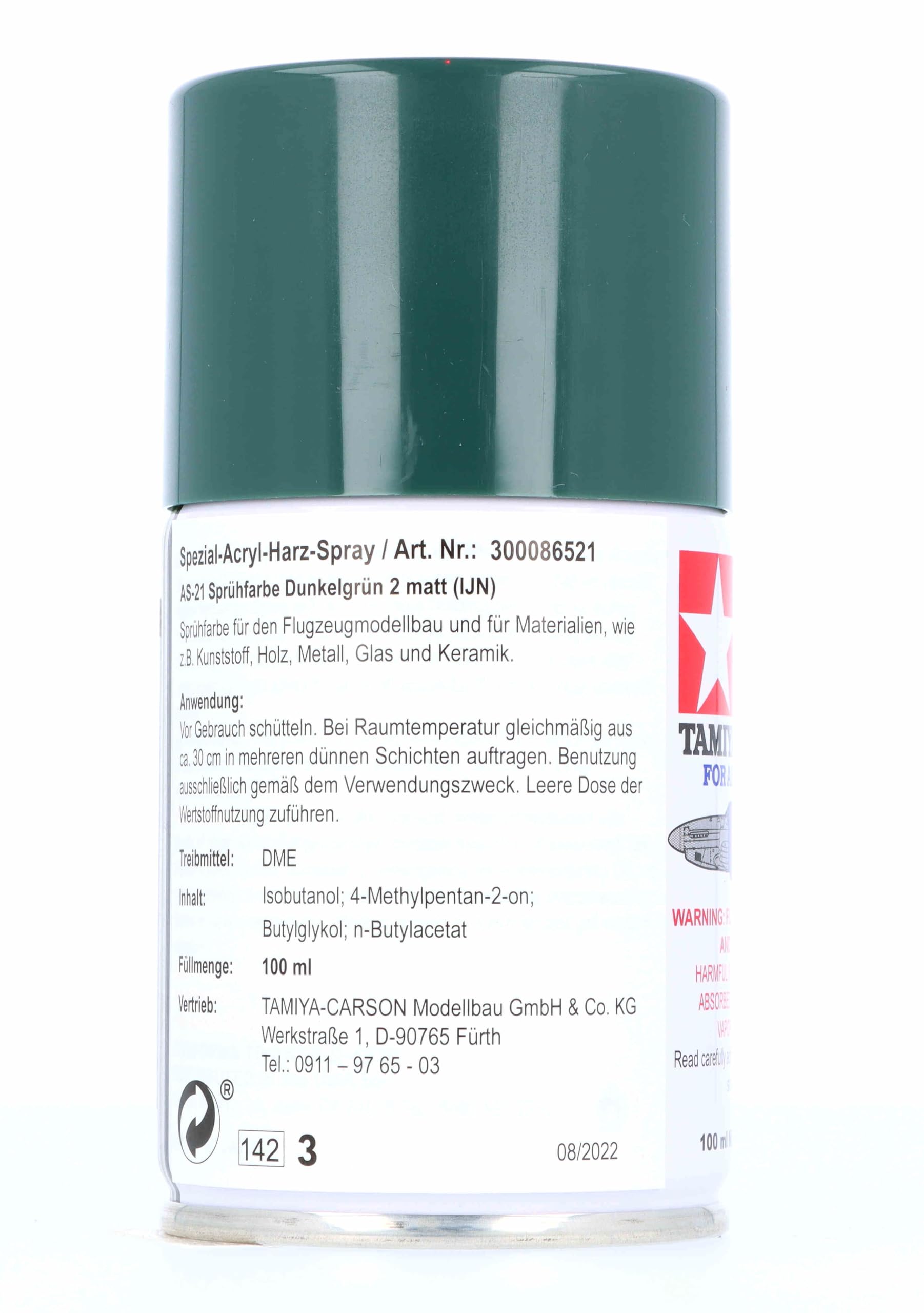 Amazon.com: TAMIYA Aircraft Spray AS-21 Dark Green 2 Acrylic