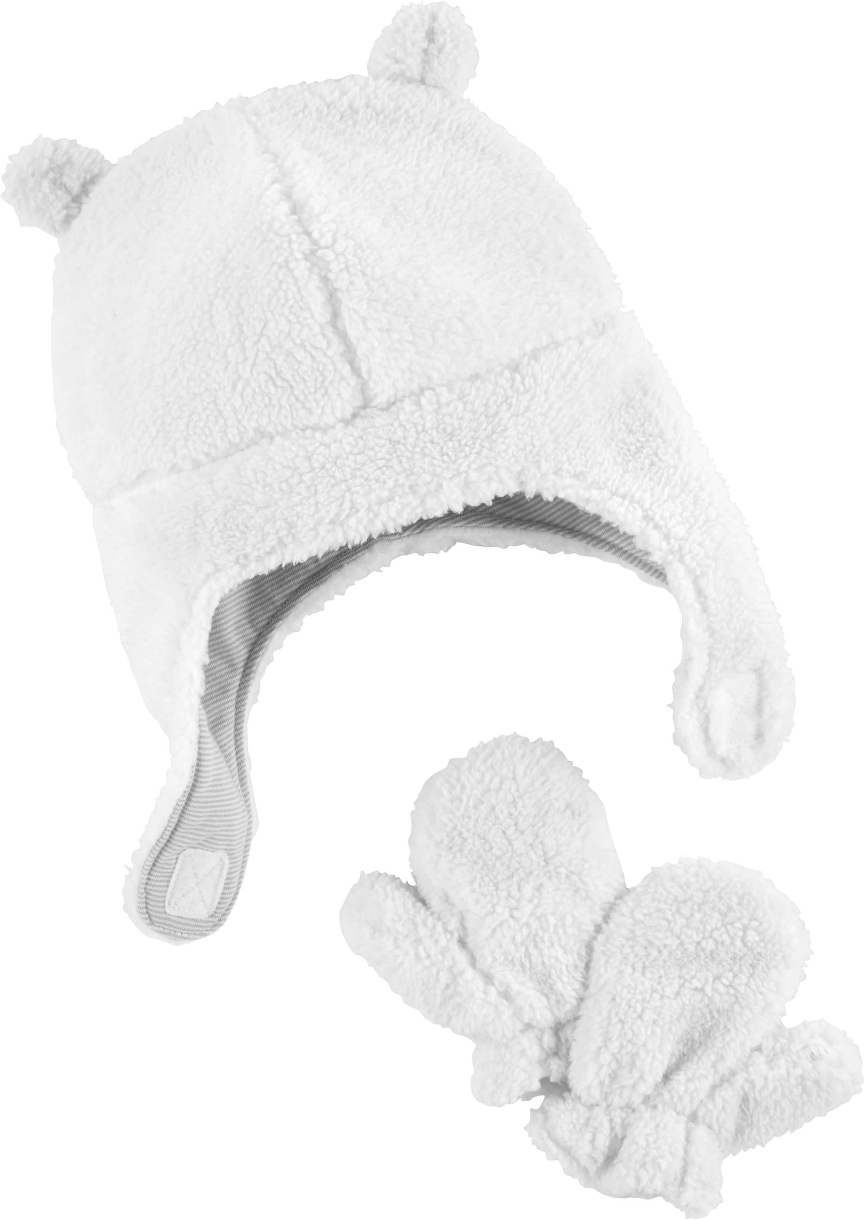 Unisex Toddlers and Babies' Hat and Mitten Set
