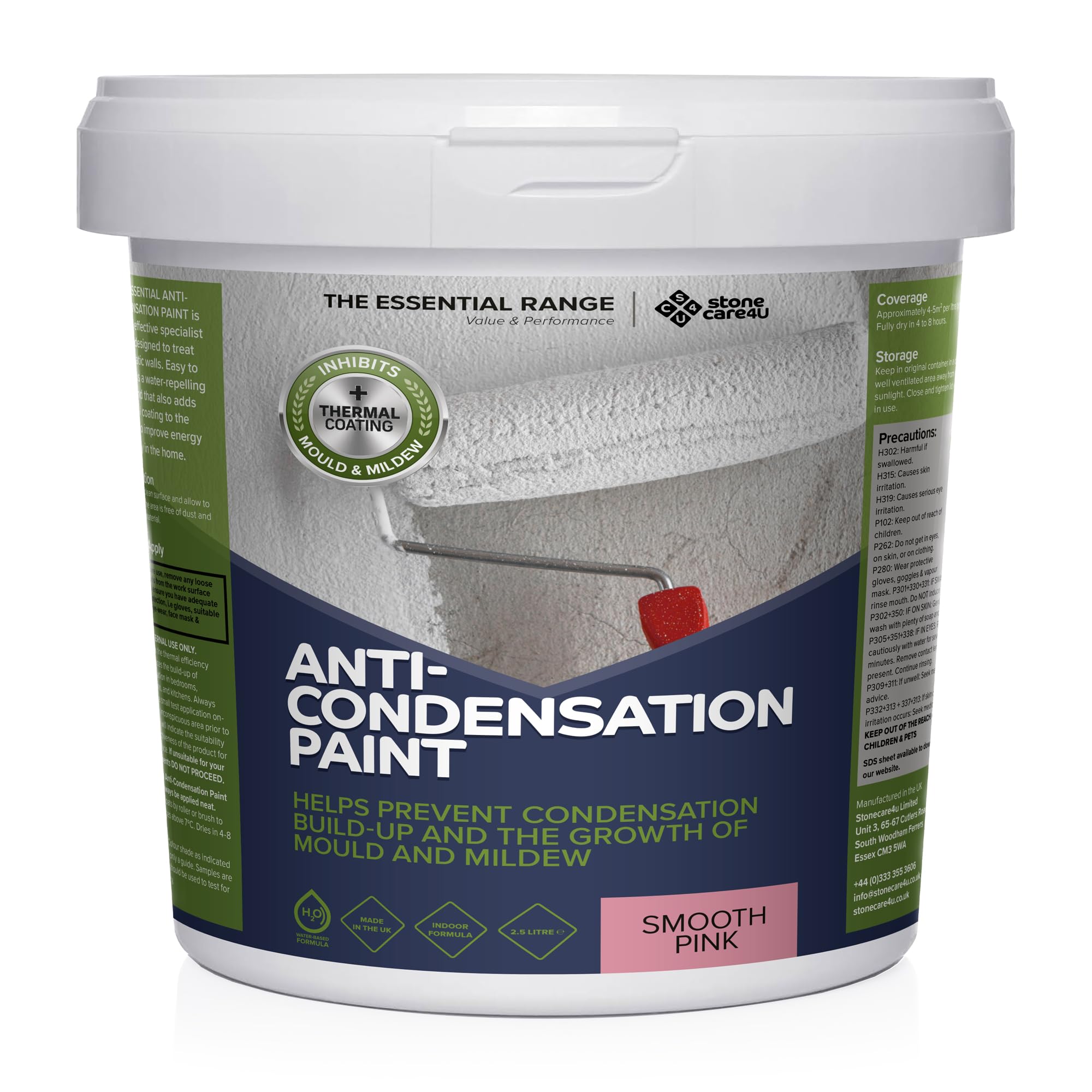 Stonecare4U Anti-Condensation PaintSmooth Pink (2.5L) Protect From Moisture & Reduce Condensation On Walls & Ceilings from B&Q