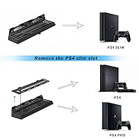 Vista 2 de PS4 Universal Controller Charger KINGTOP PS4PS4 ProPS4 Slim Fan Cooler Vertical Stand Dual Charging Station