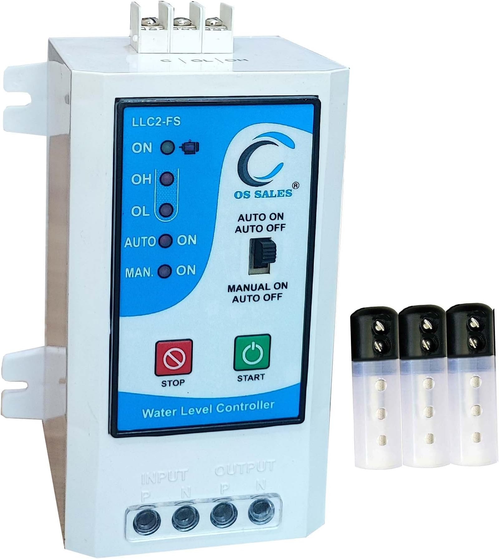 OS SALES Fully Automatic Water Level Controller with Manual on and Auto Off Facility for Monoblock Motor