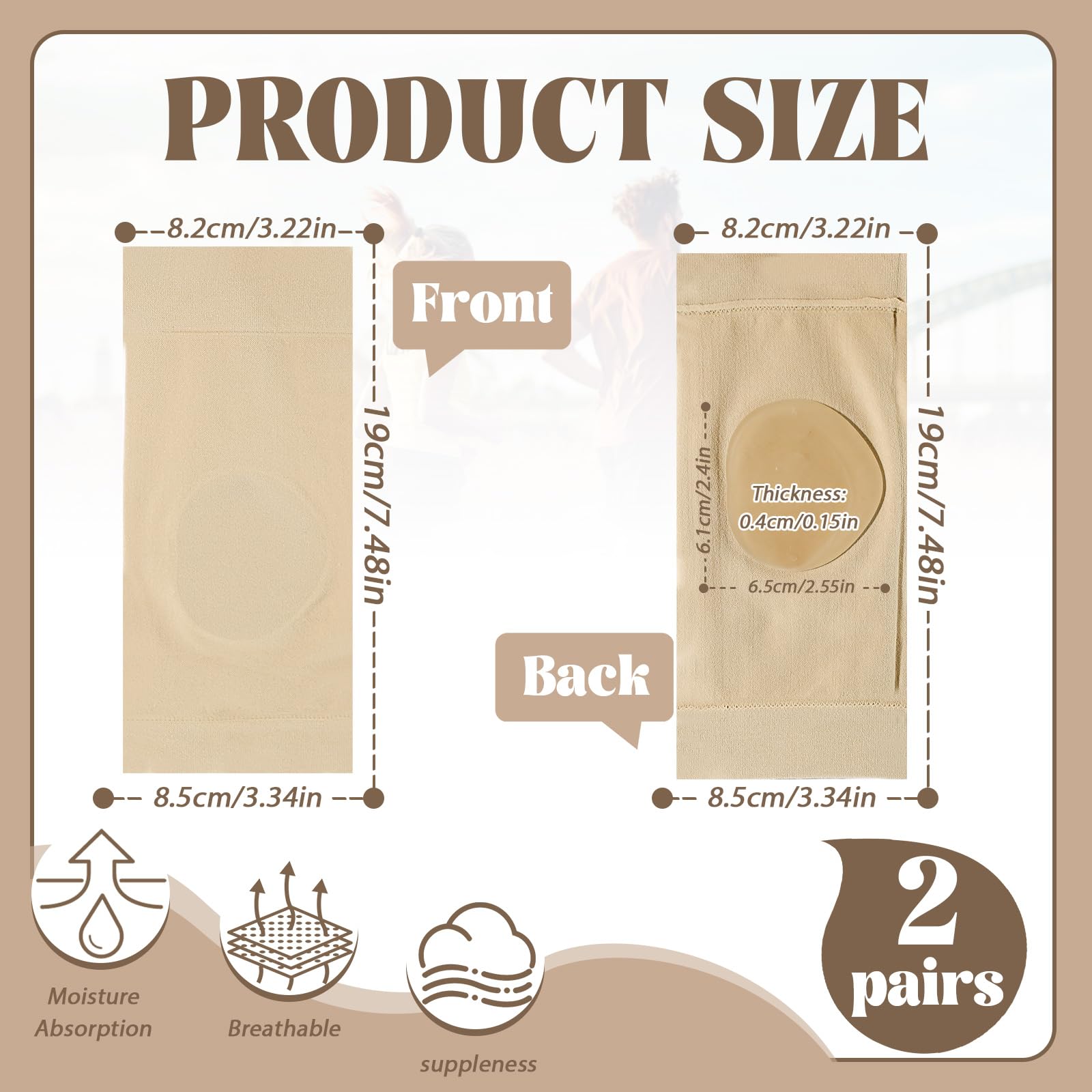 Sekonow 2 Pairs Ankle Protector Gel Sleeve, Malleolar Padded Skate Socks with Silicone Pads for Figure Skating, Roller, Hockey, Boots, Brace, Splints, Shoes, Ankle Support Cushion, Ankle