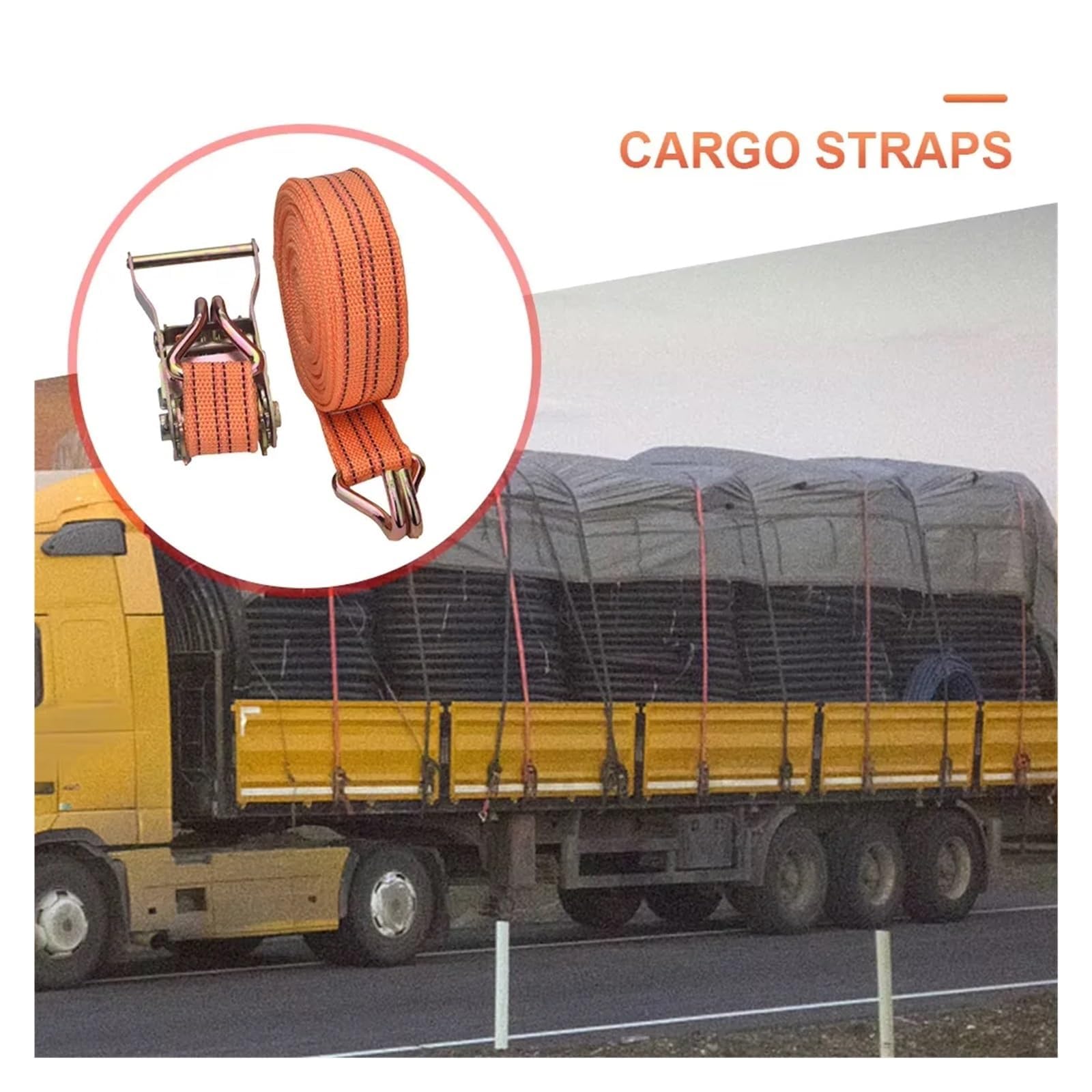 Cinghia di ancoraggio a cricchetto resistente, cinghia di tensionamento for carichi, cinghia di ancoraggio for camion con fibbia in metallo.,Cinghia a cricchetto(3 Meter)
