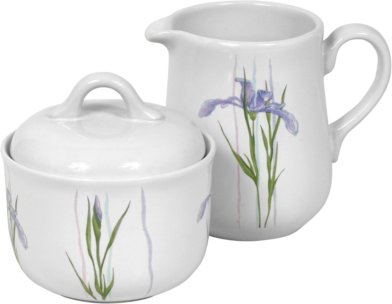 Corelle Coordinates Sugar and Creamer Set, Shadow Iris Cream And Sugar Sets Cream