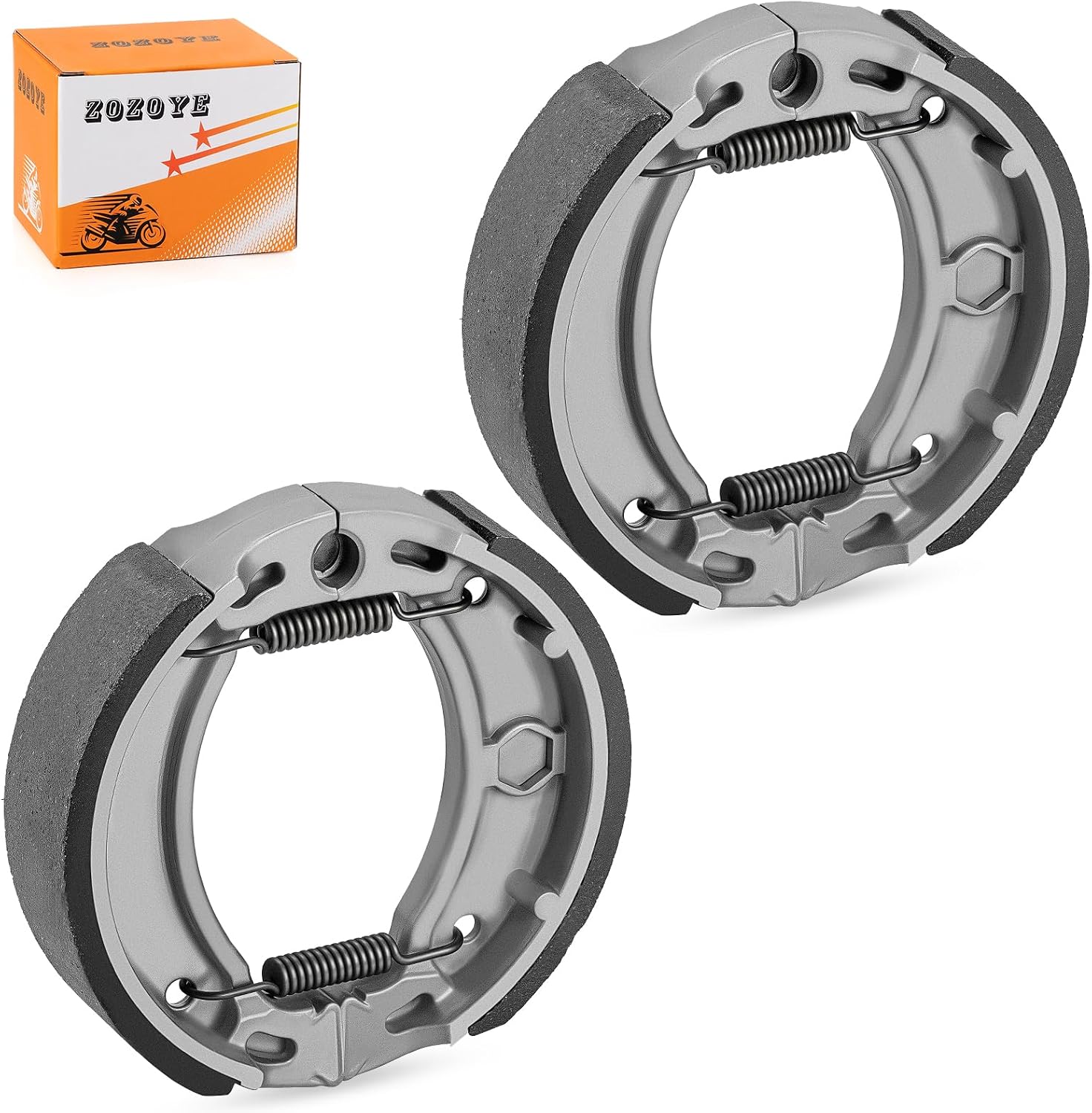 2Pcs Front/Rear Brake Shoe & Spring for Yamaha Blaster Grizzly Raptor TTR Timberwolf Moto-4 TW 80 90 110 125 200 225 350 1962-2024