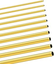 LAVMHAB Messingrohre-Set mit 2 mm, 2,5 mm, 3 mm, 3,5 mm, 4 mm, 4,5 mm, 5 mm, 6 mm, 7 mm, 8 mm Außendurchmesser x 0,5 mm Wandstärke x 200 mm Länge, nahtlose, runde Messingrohre für Heimwerker,