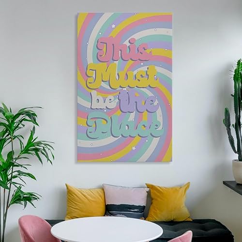 Miniatura 6 de This Must Be The Place Art Print, 90s Inspired Poster, Pop Art 90s Home Wall Decor, 90s Candy Color Wall Hanging, Y2k Retro Swirl Poster Poster