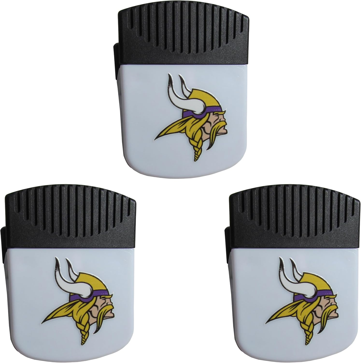 Siskyou Sports NFL Minnesota Vikings Chip Clip Magnets, 3pk One Size, White