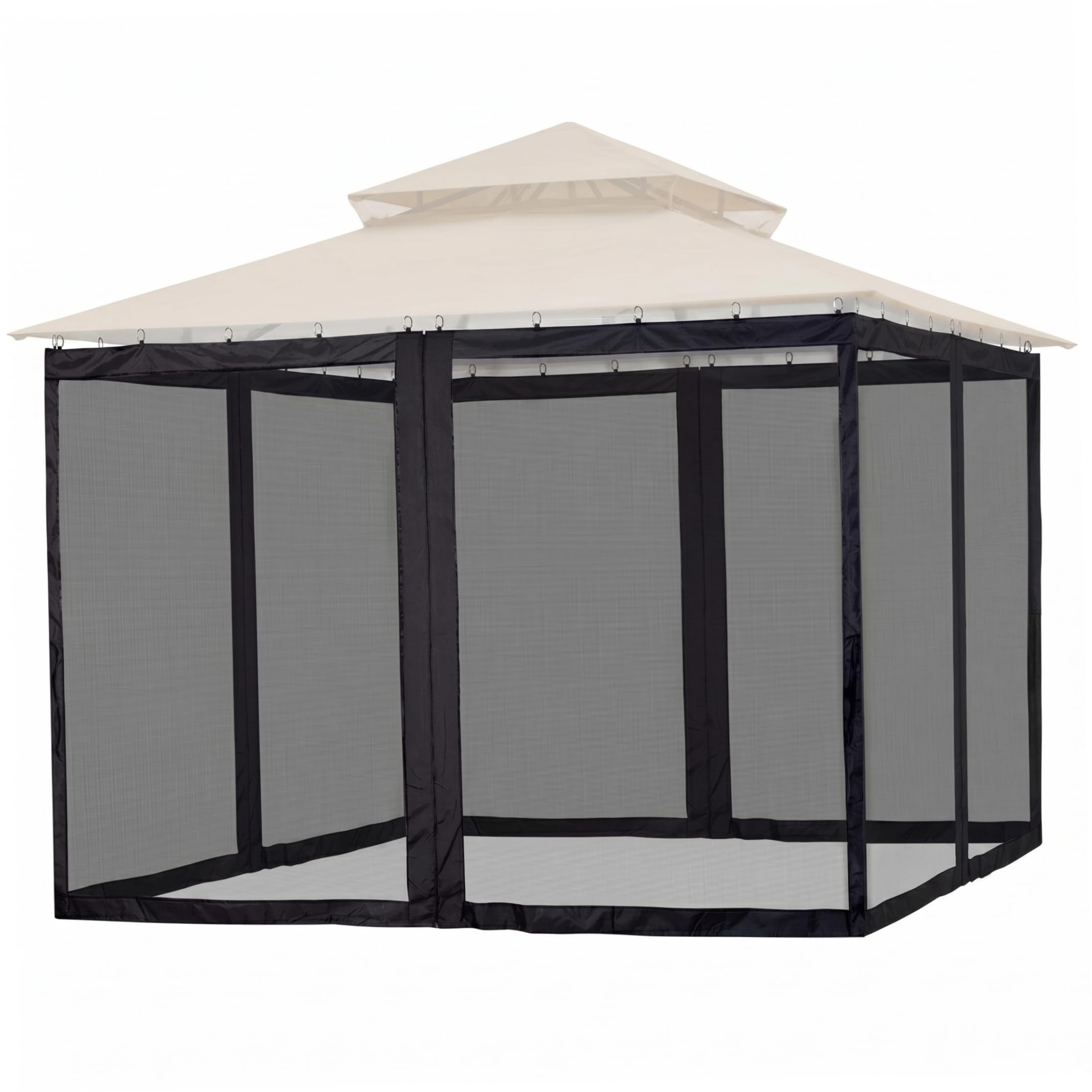 Filet de remplacement pour tonnelle 4 panneaux moustiquaire extensible de jardin
