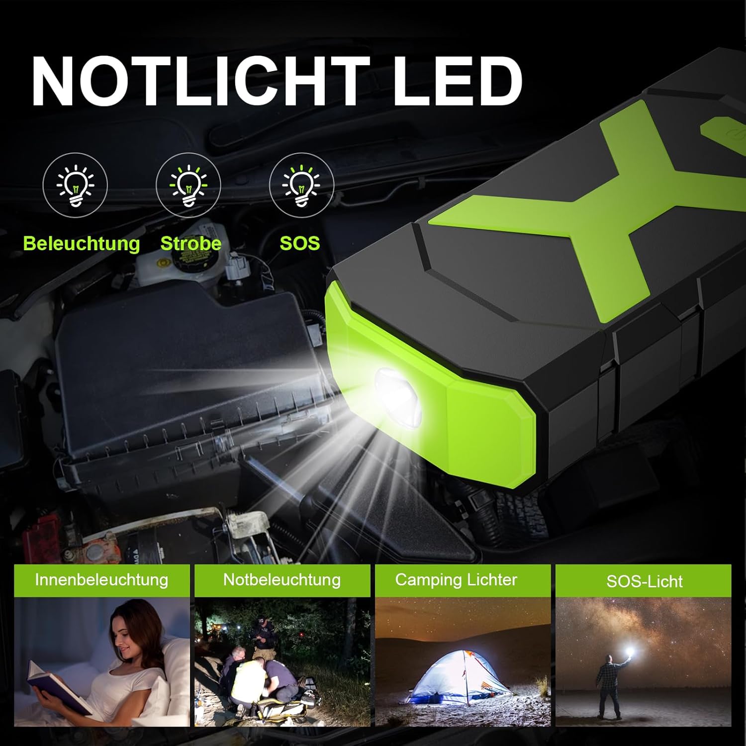 Powkey A9 LED flashlight modes