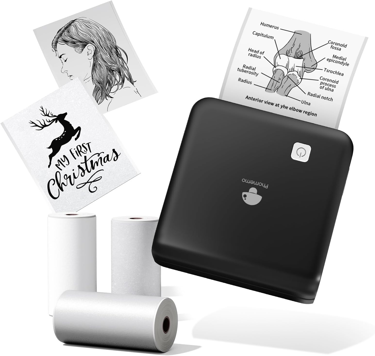 Nelko Sticker Printer, PM230 Bluetooth Portable Mini Printer with 3 ...