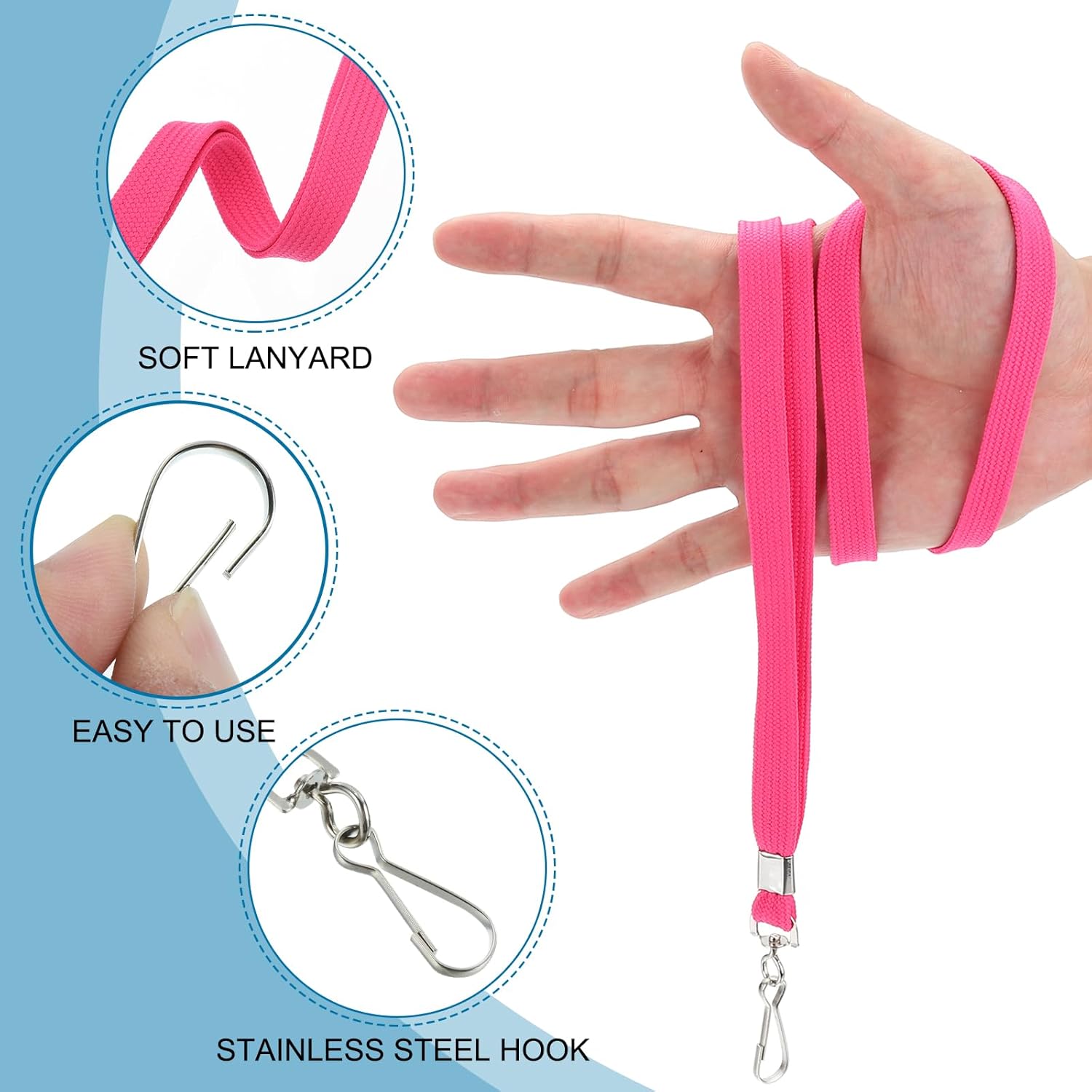 PATIKIL Lanyards Bulk Badge Lanyard for ID Badges Teacher Lanyards ID Lanyard Durable Neck Lanyard with Clip