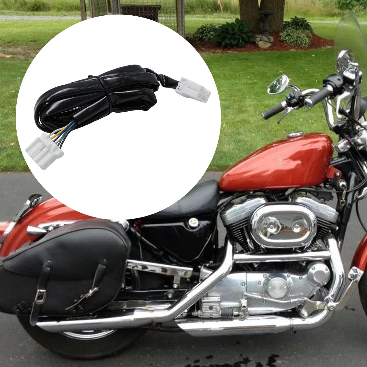 DS21201060 Rear Taillight Wiring Harness 8-pin to 6-pin, Replacement for Harley-Davidson Sportster 1999-2003, Replaces 2120-1060
