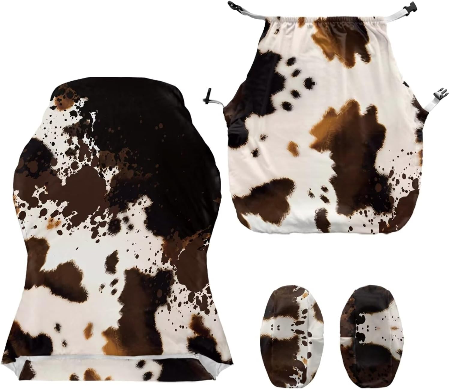 Cow Print Computer & Gaming Chair Slipcover Skin Friendly Breathable Game Chair Cover with Armrest Covers Scratch Proof & Dust-Proof Rotating Chairs Protector image 2