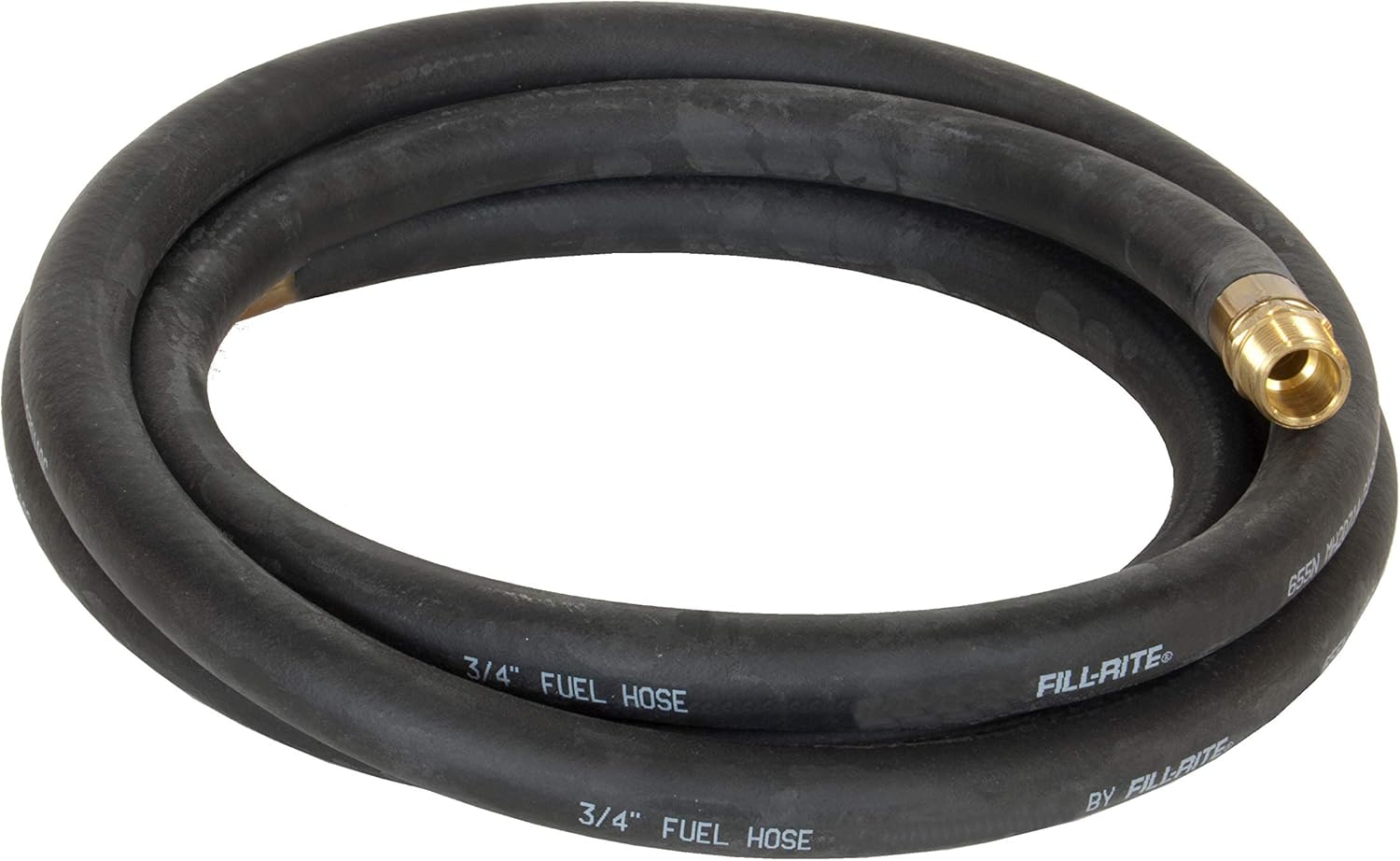 Fill-Rite FRH07512 3/4 Inch by 12 Foot Neoprene Fuel Transfer Hose with Male Ends for Gasoline, Diesel, B20 Biodiesel, E15 Ethanol, and Kerosene : Automotive