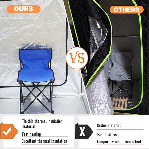 Miniatura 3 de Sauna portátil para el hogar, sauna personal de tamaño completo para el hogar, caja de sauna con vapor de 2.5L 1100W, tienda de sauna de vapor con