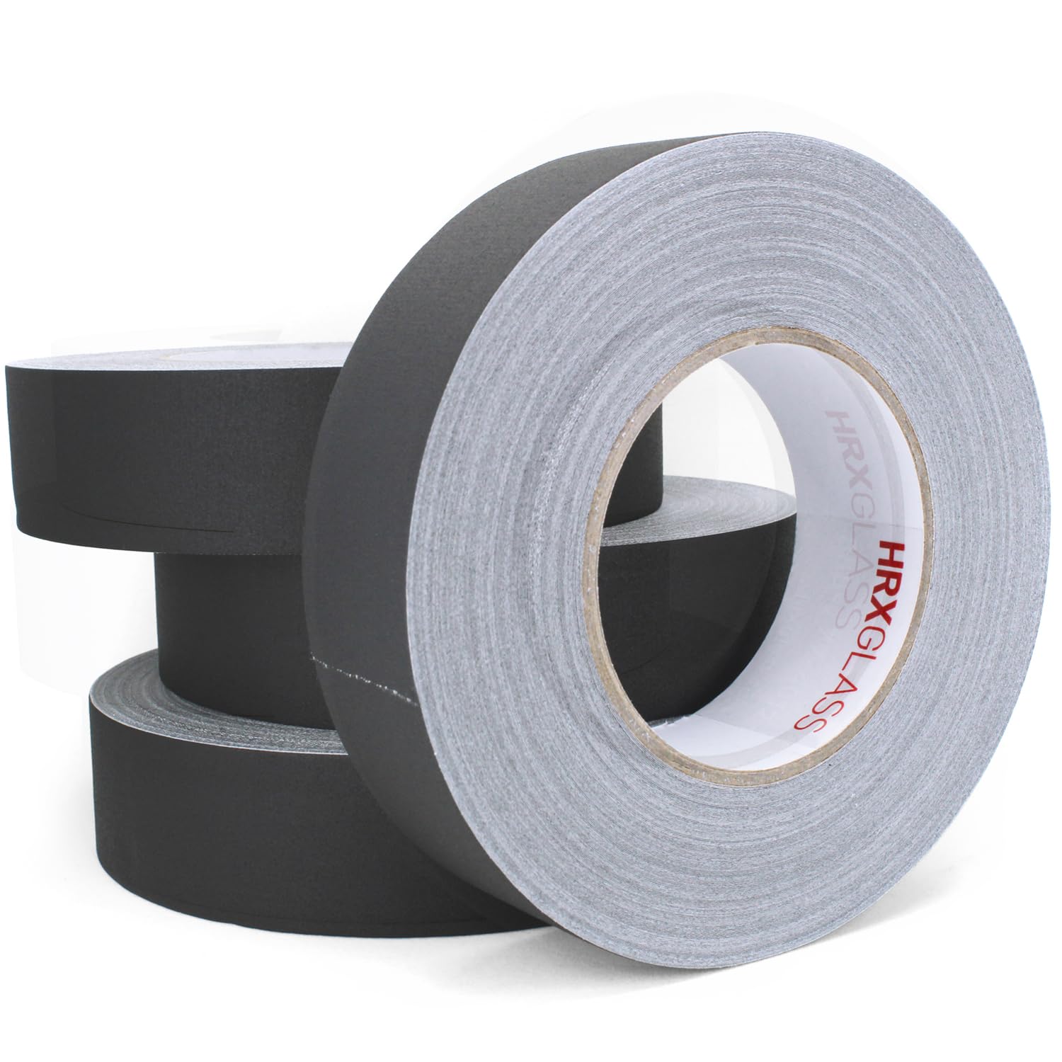 HRX Gaffer Tape - 1.5 Inch x 50 Yards - Waterproof, Residue-Free, Strong Adhesive, Easy Tear - Professional-Grade Multipurpose Tape for Events, Stage, DIY Projects, Cable Management - Black - 4 Roll