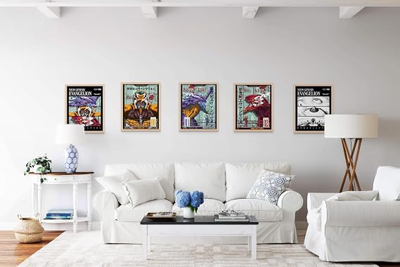 Ouroboros Art & Design Neon Genesis Evangelion NERV Anime Poster - Wall Decoration - Playroom - 5 Pieces - 20 x 25 cm Frameless